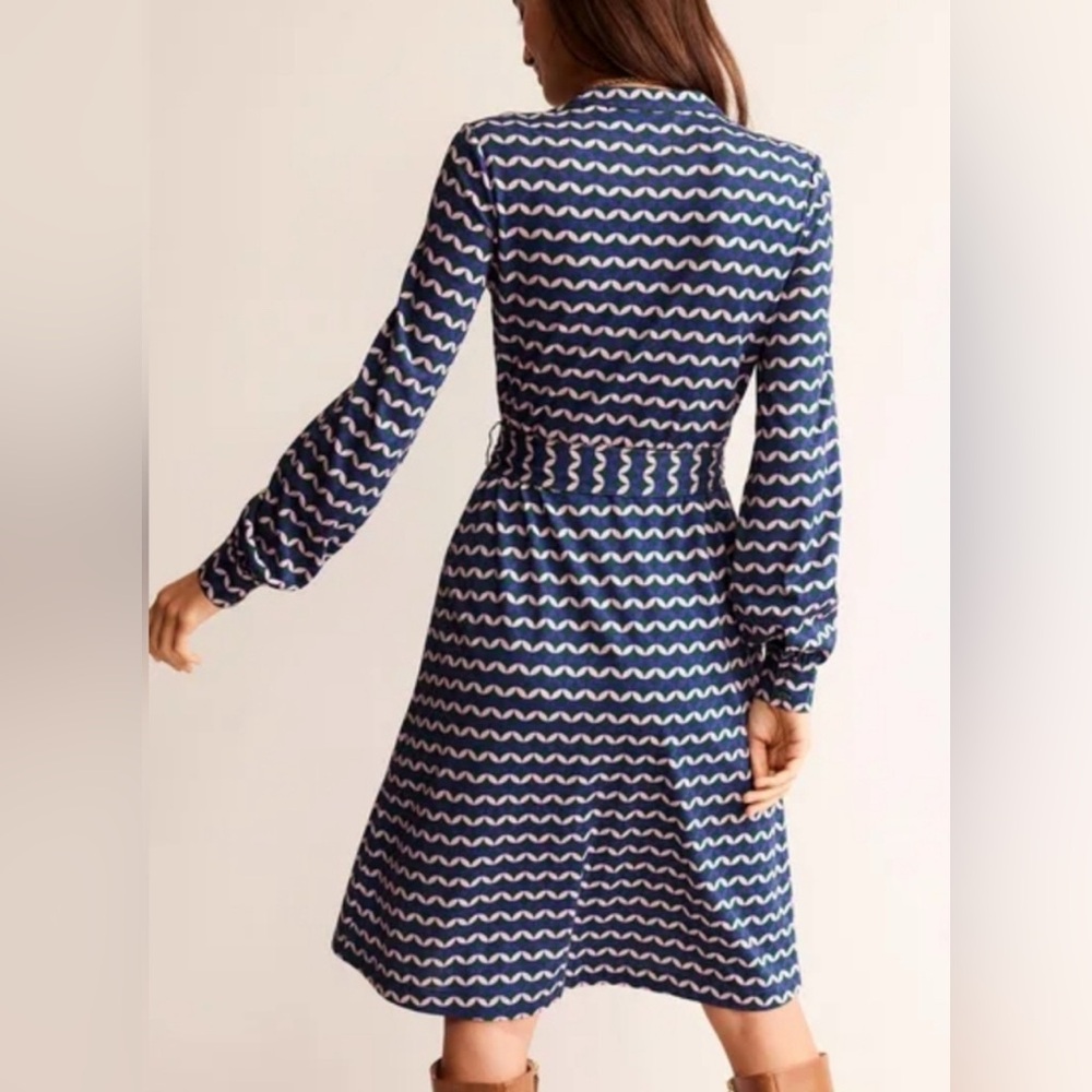 Boden Julia Shirtdress, Diamond Terrace Size- 10 Long - Picture 2 of 8
